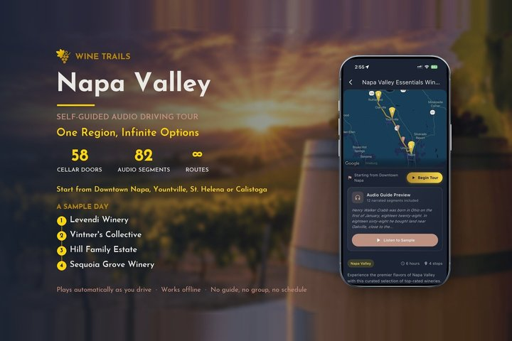 Napa Valley Wine Tour: Self-Guided GPS Audio Driving Guide - Photo 1 of 12